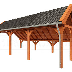 Kapschuur de Hoeve XL 8200x4400x3750mm (bxdxh) links