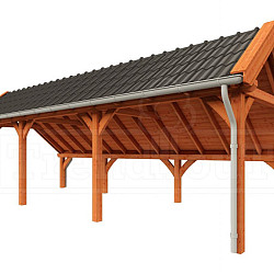 Kapschuur de Hoeve XL 8750x3800x3450mm (bxdxh) links