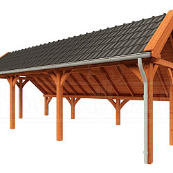 Kapschuur de Hoeve XL 8750x4400x3750mm (bxdxh) links