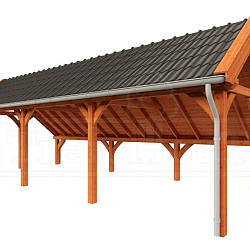 Kapschuur de Hoeve XL 9900x4400x3750mm (bxdxh) links