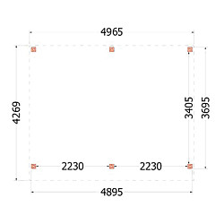 Kapschuur de Stee 5000x4250x3350mm (bxdxh)