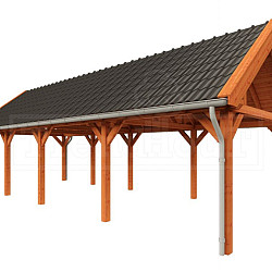 Buitenverblijf Zadeldak XL 11100x4400x4250mm (bxdxh)