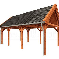 Buitenverblijf Zadeldak XL 7100x4400x4250mm (bxdxh)