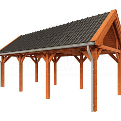 Buitenverblijf Zadeldak XL 7650x4400x4250mm (bxdxh)