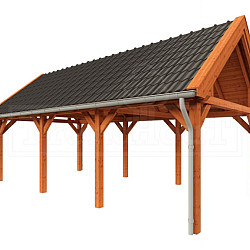 Buitenverblijf Zadeldak XL 8200x4400x4250mm (bxdxh)