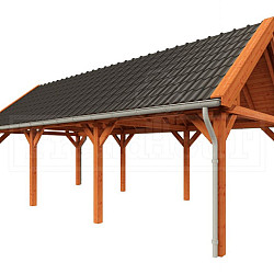 Buitenverblijf Zadeldak XL 9260x4400x4250mm (bxdxh)