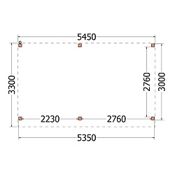 Buitenverblijf Casa 5450x3300x2600mm (bxdxh)