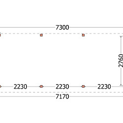 Buitenverblijf Casa 7300x3300x2600mm (bxdxh)