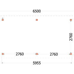 Buitenverblijf Florence 6500x3600x2600mm (bxdxh)