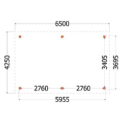 Buitenverblijf Florence 6500x4250x2600mm (bxdxh)