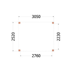 Buitenverblijf Palermo 3100x2550x2450mm (bxdxh)