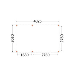 Buitenverblijf Palermo 4850x3100x2450mm (bxdxh)