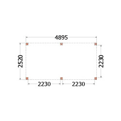 Buitenverblijf Palermo 4900x2550x2450mm (bxdxh)