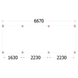 Buitenverblijf Palermo 6700x2550x2450mm (bxdxh)