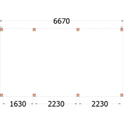 Buitenverblijf Palermo 6700x3700x2450mm (bxdxh)