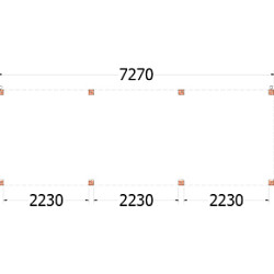 Buitenverblijf Palermo 7300x2550x2450mm (bxdxh)