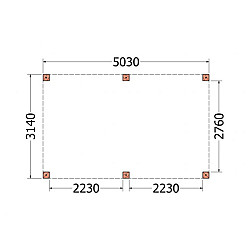 Buitenverblijf Palermo XXL 5050x3150x2450mm (bxdxh)