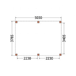 Buitenverblijf Palermo XXL 5050x3800x2450mm (bxdxh)