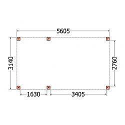 Buitenverblijf Palermo XXL 5650x3150x2450mm (bxdxh)