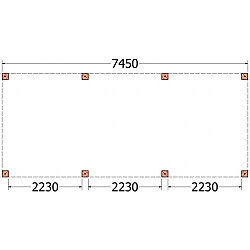 Buitenverblijf Palermo XXL 7450x3150x2450mm (bxdxh)