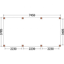 Buitenverblijf Palermo XXL 7450x3800x2450mm (bxdxh)