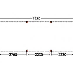 Buitenverblijf Palermo XXL 8000x3150x2450mm (bxdxh)