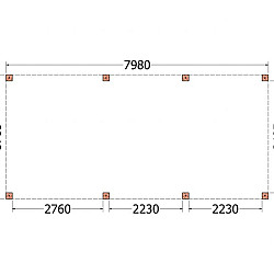 Buitenverblijf Palermo XXL 8000x3800x2450mm (bxdxh)