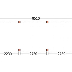 Buitenverblijf Palermo XXL 8550x3150x2450mm (bxdxh)
