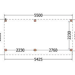 Buitenverblijf Refter XL 5500x2850x2600mm (bxdxh)