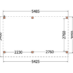 Buitenverblijf Refter XL 5500x3400x2600mm (bxdxh)