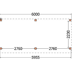 Buitenverblijf Refter XL 6000x2850x2600mm (bxdxh)