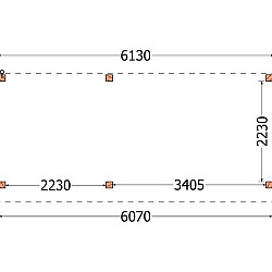 Buitenverblijf Refter XL 6150x2850x2600mm (bxdxh)