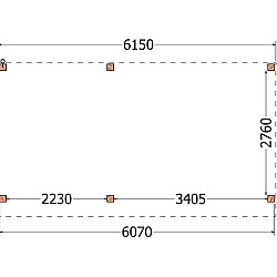 Buitenverblijf Refter XL 6150x3400x2600mm (bxdxh)