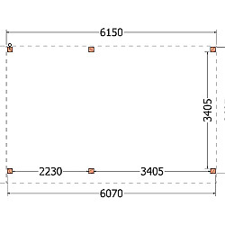 Buitenverblijf Refter XL 6150x4000x2600mm (bxdxh)
