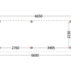 Buitenverblijf Refter XL 6650x2850x2600mm (bxdxh)