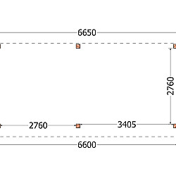 Buitenverblijf Refter XL 6650x3400x2600mm (bxdxh)
