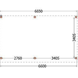 Buitenverblijf Refter XL 6650x4000x2600mm (bxdxh)