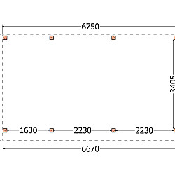 Buitenverblijf Refter XL 6750x4000x2600mm (bxdxh)