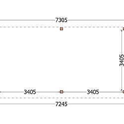 Buitenverblijf Refter XL 7300x4000x2600mm (bxdxh)