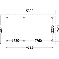 Buitenverblijf Siena 5300x3000x2500mm (bxdxh)