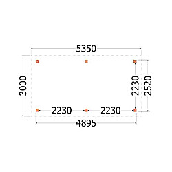 Buitenverblijf Siena 5350x3000x2500mm (bxdxh)