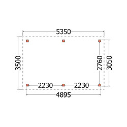 Buitenverblijf Siena 5350x3500x2500mm (bxdxh)