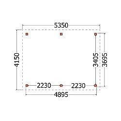 Buitenverblijf Siena 5350x4150x2500mm (bxdxh)