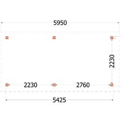 Buitenverblijf Siena 5950x3000x2500mm (bxdxh)