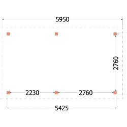 Buitenverblijf Siena 5950x3500x2500mm (bxdxh)