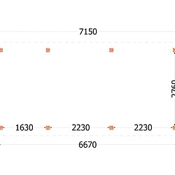 Buitenverblijf Siena 7150x3500x2500mm (bxdxh)