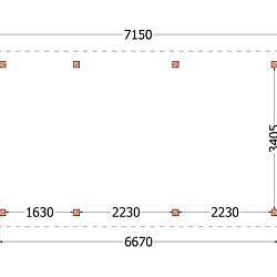 Buitenverblijf Siena 7150x4150x2500mm (bxdxh)
