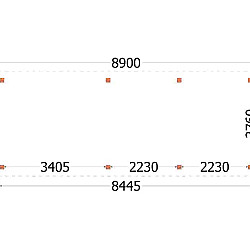 Buitenverblijf Siena 8900x3500x2500mm (bxdxh)