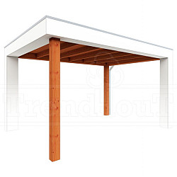 Buitenverblijf Verona model rechts 4000x3350x2500mm (bxdxh)