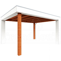 Buitenverblijf Verona model rechts 4000x4000x2500mm (bxdxh)